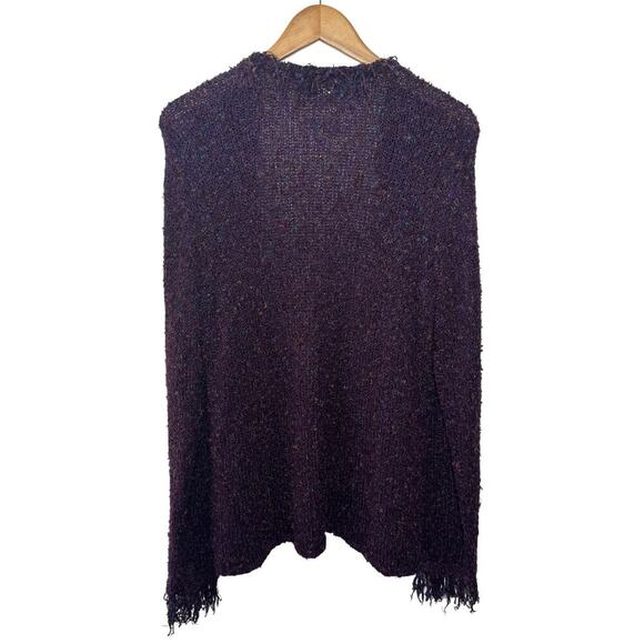 Coldwater Creek Cardigan Women Large Creek Open Sweater Purple Witchy Boho - Picture 2 of 6